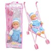 Poussette pour poupées, Poussette Pliante pour avec poupée et Sucette, Funny Girl Play House Jouet Pliable Bébés Poussette po