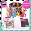 L.O.L. Surprise! O.M.G. Dress-Up Studio by Horizon Group USA, Double Feature Series, Dress-Up 4 O.M.G. Chipboard Dolls with F