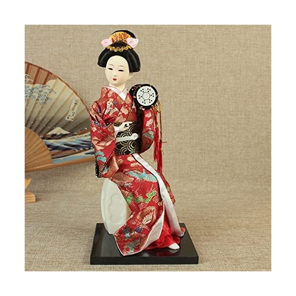 Japonais Kimono Geisha Poupée asiatique à collectionner Figurine Le restaurant Cadeau Artisanat Oriental Poupées De Soie Orie