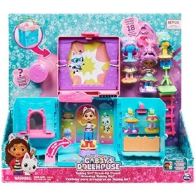 Gabby’s Dollhouse, Coffret de Jeu transportable Dressing Arc-en-Ciel avec poupée Gabby, Jouets Surprises et Accessoires pour 