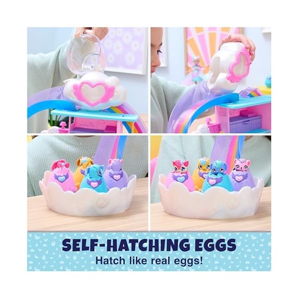 Hatchimals Alive - Playset Hatchi-Nurserie - Univers De Jeu pour Figurines - 4 Oeufs 4 Figurines À Collectionner & 13 Accesso