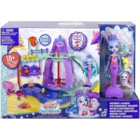 Coffret enchantimals sirène poupée shayda otarie Parc Aquatique - Set Figurine 15cm + Animal Catch et Accessoires + 1 Carte T
