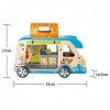 Jouet Hape Camping car - Jeux Éducatifs Camion en Bois Peint Fourni avec Poupée et Accessoires Amovibles pour la Maison - pou