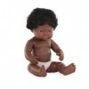 Miniland Miniland31053 38 cm poupée garçon Afrique sans sous-vêtements