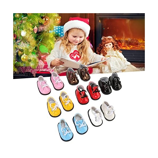 Chaussures de poupée avec articulations à rotule, chaussures en cuir synthétique pour grandes poupées de 5,6 x 3,3 cm, surfac