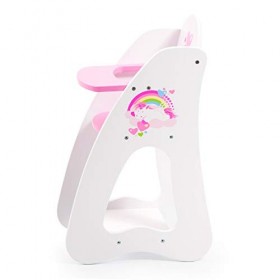 Bayer Design- Mobilier Princess World-Chaise Haute-Accessoires de poupées, 50103AA, Blanc, Rose