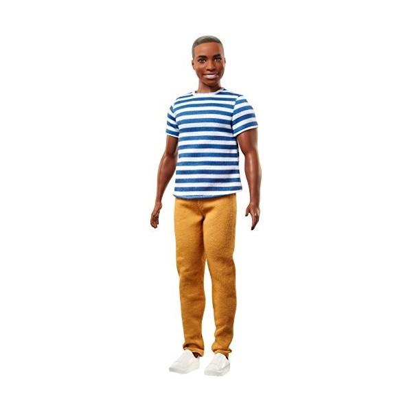 Barbie Fashionistas poupée mannequin Ken 18 brun avec t-shirt marin