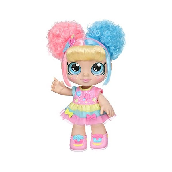 Kindi Kids Candy Sweets Scented Big Sister Official 10 inch Toddler Doll with Big Glitter Eyes, Changeable Clothes and Remova