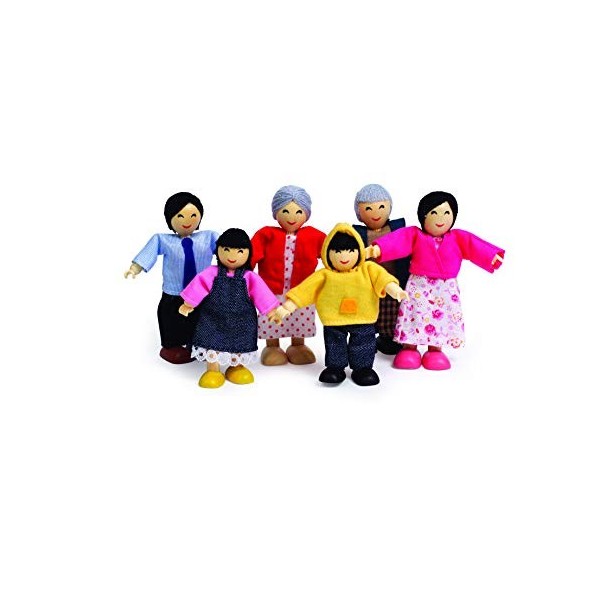 Hape E3502 Happy Family - Asian - Wooden Dolls House Accessories