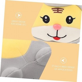 ibasenice 2 Pcs Peluche Tigre Confort Animal Coussin Animal Jouet Doux Poupée Bébé Oreiller Gris Canapé Oreillers Gris Décor 