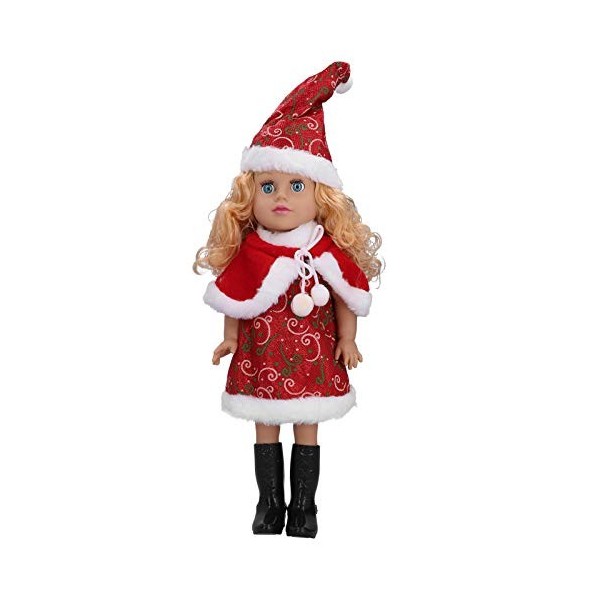 Psytfei 19 Pouces Ensemble de poupées de Noël Mignon Cheveux bouclés bébé Jouet poupée de Vacances bébé Fille Cadeaux poupées