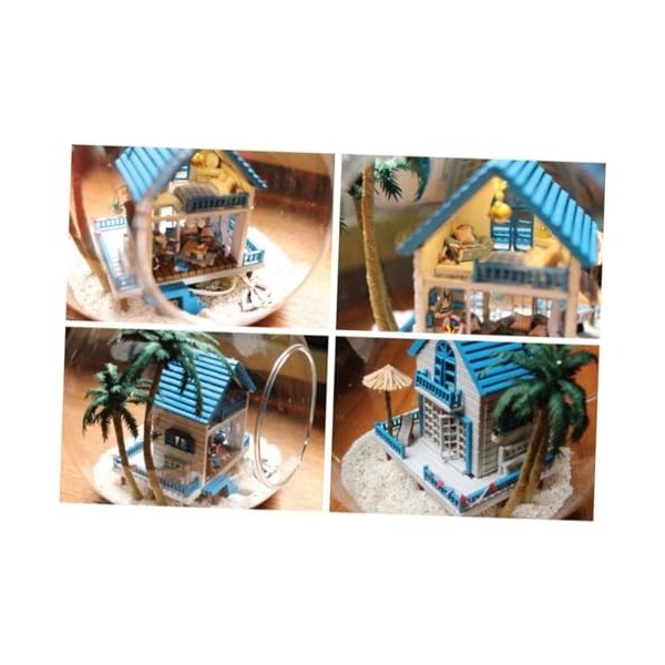 Maquette Cadeau Mini Maison Modèle De Maison De Verre Maison De Bricolage Maison Miniature Maison De Poupée en Verre Manuel U