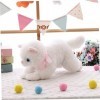 Totority Poupée De Chat 3 Pièces Simulé Cm Animal Enfants Blanc Cadeau Bureau Dessin Animé Décoration Poupée Jouet Maison Esc