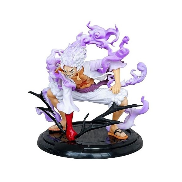 KAMFX Chiffre danime Figurine dune Seule pièce Monkey D. Luffy Posture de Combat Figurine Dessin animé Statuette en PVC Jou