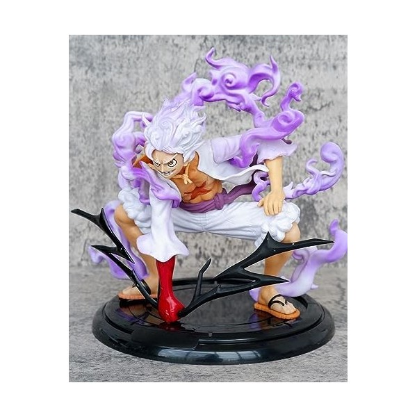 KAMFX Chiffre danime Figurine dune Seule pièce Monkey D. Luffy Posture de Combat Figurine Dessin animé Statuette en PVC Jou