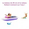 Barbie Coffret Barbie Mermaid Power avec 2 Poupées Barbie, Bateau qui Flotte 45,7 cm à Fond Transparent, 4 Sièges et Access