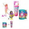 Barbie Lot Coffret Poupée Pop Reveal Série Fruit HNW41 + Poupée Chelsea Cutie Reveal Série Jungle HKR16 , 8 Surprises, Acc