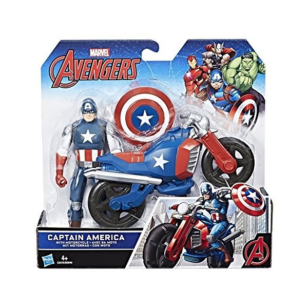 Marvel Avengers Captain America Figurine et véhicule 15,2 cm