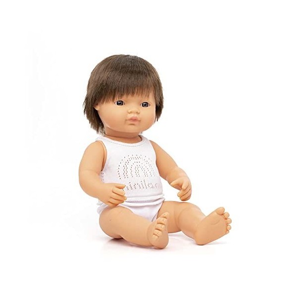 Miniland 31179 Baby Brown Hair Boy 38 cm