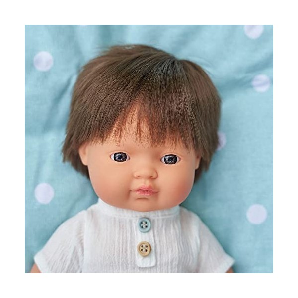 Miniland 31179 Baby Brown Hair Boy 38 cm