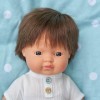 Miniland 31179 Baby Brown Hair Boy 38 cm