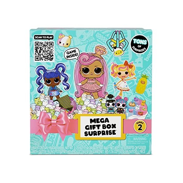 Na! Na! Na! Surprise- Mega Série 2 pour Enfants, Coffret Cadeau mystère avec + de 25 LOL Surprise, Lalaloopsy, Num Noms, Moj 