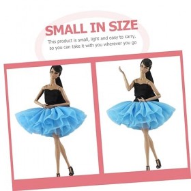 Toyvian 6 Pièces Poupée Tenue De Ballet 18 Pouces Tenues De Ballet en Mousseline Vêtements Roses Mini Décor Tutu Rose Déguise