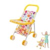 poupée,Poussette bébé réaliste pour poupées Pliable - Accessoires poupée avec poignée Confortable pour bébé poupée Ours en Pe