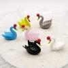 LiuliuBull 6pcs personnalisé coloré Cygne Cygne Ornement Sculpture Art Verre Verre Faite Maison figette Filet figuré Maison d