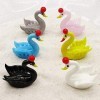 LiuliuBull 6pcs personnalisé coloré Cygne Cygne Ornement Sculpture Art Verre Verre Faite Maison figette Filet figuré Maison d