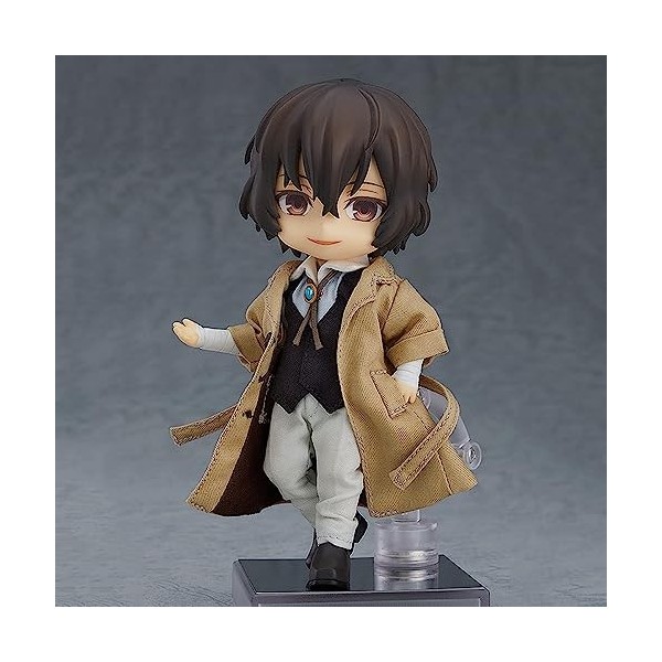 BRUGUI Statue de Personnage danime Version Q – Bungou Stray Dogs – Dazai Osamu – Costume, Vrais vêtements, Figurine Mobile a