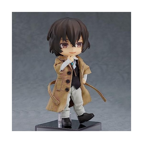 BRUGUI Statue de Personnage danime Version Q – Bungou Stray Dogs – Dazai Osamu – Costume, Vrais vêtements, Figurine Mobile a