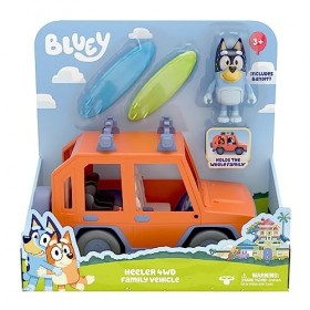 Bluey - Voiture 4X4 - Véhicule Camion de Famille, avec Papa Bandit Alto Environ 8 cm et 2 Tables de Surf, comme Vist en TV, p