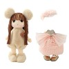 Surakey Poupée de Chiffon Poupée Jouet Peluche Cadeau Fille 30CM,Bébé Jouet Poupée Mignonne en Peluches Chiffon Doudou Poupon