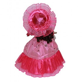 Amagogo 40 Cm Porcelaine Court Femme en Robe, Chapeau avec de Support