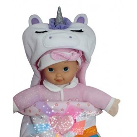 Bambolina Ma première poupée avec sac de couchage avec lumière et mélodie