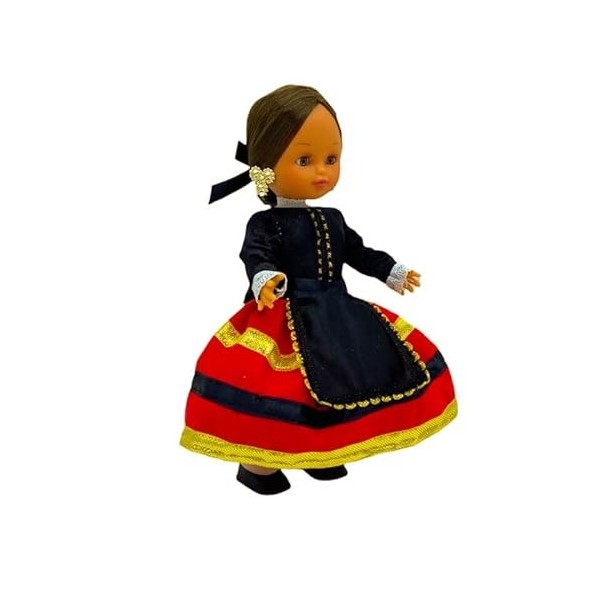 Poupée collection régionale 35 cm. Robe typique Soriana Soria, fabriquée en Espagne par Folk Artisanat poupées