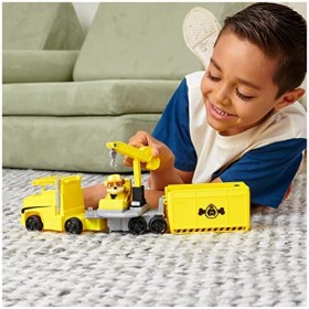 Patrulla Canina- Paw Patrol, Big Truck Pups, Camion transforme en Rubble avec Figurine daction à Collectionner, Jouets pour 