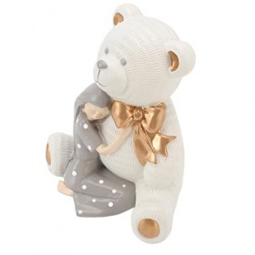 Shipenophy Ornement, Délicat Fille Animal Ornement Blanc et Gris Moderne pour Salon