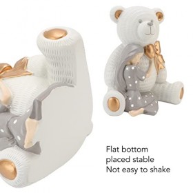 Shipenophy Ornement, Délicat Fille Animal Ornement Blanc et Gris Moderne pour Salon