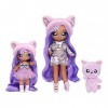 Na Na Na Surprise Family Lot de 3 poupées avec 2 poupées mannequin & 1 animal, jouets pour enfants, Lavender Kitty avec poupé