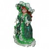 Amagogo 40cm Excellente Finition de Finition Poupées en Porcelaine Vintage avec Support Daffichage, Vert