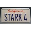 Celebrity Machines Iron Man | Stark 4 + Stark 11 | Metal Stamped License Plates
