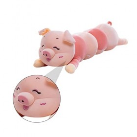 Toyvian 2 Pièces Peluche Cochon Couché Chenille Bébés Poupées Peluches pour Bébés Oreillers pour Canapé Adorable Poupée Oreil