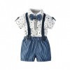 Reborn Baby Doll Boy Vêtements 24 Pouces Bleu Gentleman Combinaison Shorts Outfit Accessoires 3 pcs Ensembles Fit 22-24 Pouce