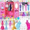 ebuddy Ensemble de 146 vêtements et accessoires pour poupée de 29,2 cm - Kit de conception tendance pour poupée de fille - Te