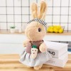 Mignon British Wind Bunny Little Girl Comforts Doll Couple Bunny Doll For Birthday Gift Cute British Wind Bunny Little Girl C