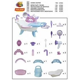 Zestaw do kapania lalek Nr2 z akcesoriami