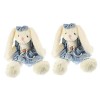 Totority 2Pcs Lapin Peluche Crème Glacée Peluche Fleur Jupe Beige Enfant