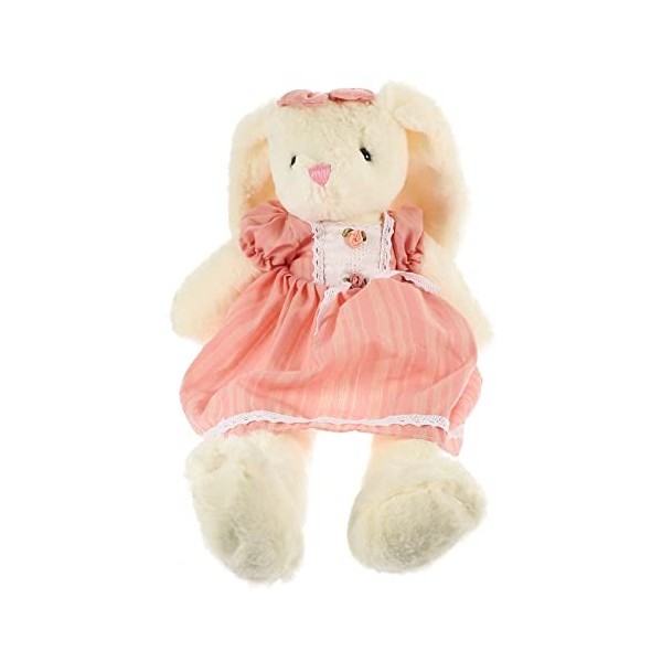 Totority 2Pcs Lapin Peluche Crème Glacée Peluche Fleur Jupe Beige Enfant